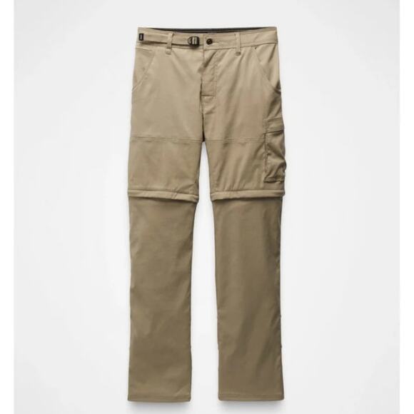 NEW Prana Stretch Zion Durable Convertible Men's Tan Cargo Pants Sandbar Tan - Picture 7 of 14